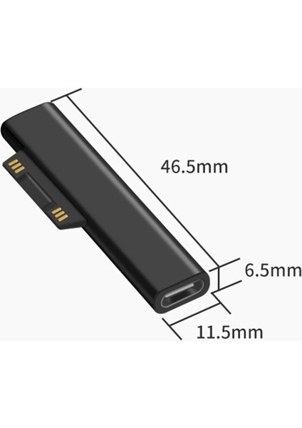 Tip C Dişi Pd Hızlı Şarj Fişi Dönüştürücü Sur Pro 3 4 5 6 Go Konektörü USB C Dişi Adaptör Sur Book (Yurt Dışından) fiyatları