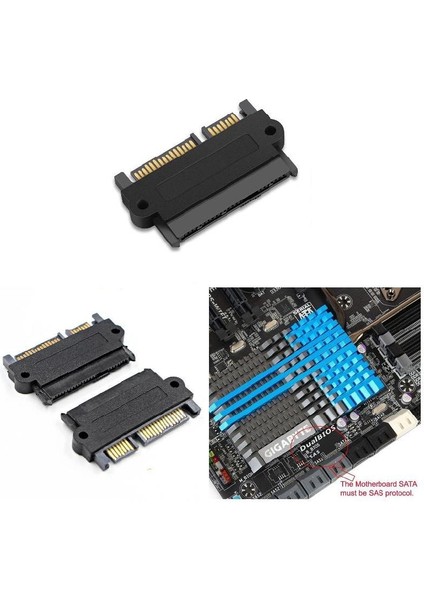 Erkek - Dişi Adaptör Sata 22P Sabit Disk Dönüştürücü Adaptör Taşınabilir Aksesuarlar PUO88 (Yurt Dışından)