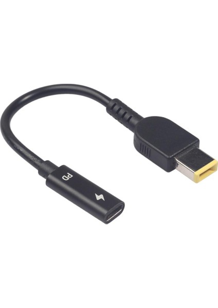 Aloyseed Tip-C Dişi Kare Dc Erkek Fiş Pd Şarj Kablosu Güç Adaptörü Konektörü Lenovo Thinkpad Laptop Şarj Cihazı Kablosu (Yurt Dışından) fırsatları