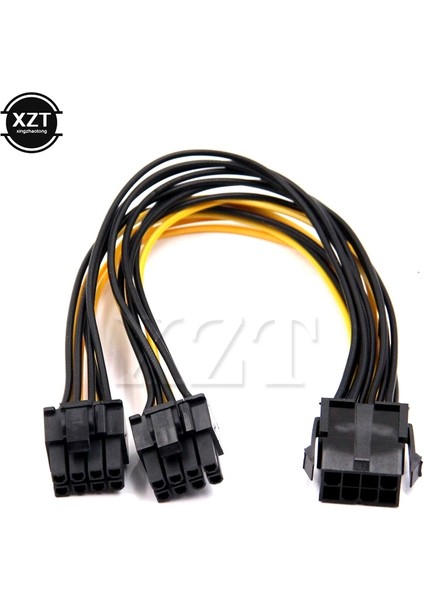 En Yeni 8pin Dişiden Çift Pcı-E Pcı Express 8p(6+2 Pin) Erkek Güç Kablosu Grafik Kartı Için 16AWG Tel Btc Miner (Yurt Dışından)