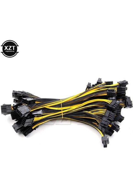 En Yeni 8pin Dişiden Çift Pcı-E Pcı Express 8p(6+2 Pin) Erkek Güç Kablosu Grafik Kartı Için 16AWG Tel Btc Miner (Yurt Dışından)