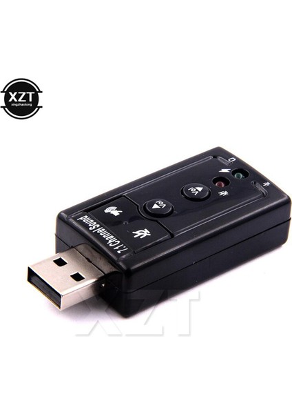Düşük Harici USB Ses Ses Kartı Adaptörü Sanal 7.1 USB 2.0 Mikrofon Hoparlör Ses Kulaklık Mikrofon 3.5mm Jack Dönüştürücü (Yurt Dışından)