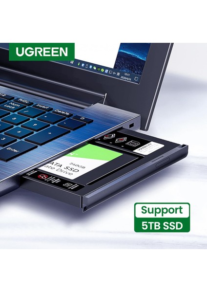 Ugreen HDD Caddy 9,5 mm Sata'dan USB 3.0'a 2,5 Için (Yurt Dışından)