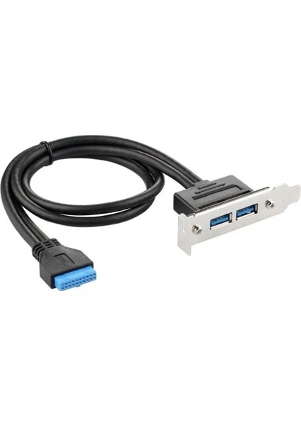 Çift USB 3.0 Ila 20PIN Başlık Kablosu Masaüstü Bilgisayar Arka Panel Anakart Uzatma Braketi Kablosu 50 cm (Yurt Dışından) modelleri