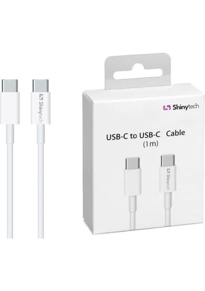 Apple iPhone iPad Uyumlu Usb-C To Usb-C Şarj Kablosu (1m) Beyaz