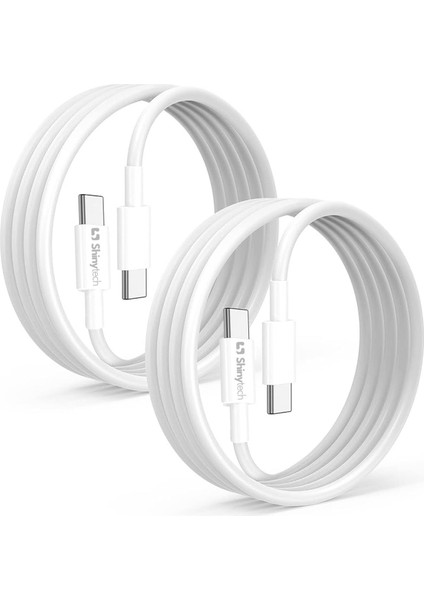 Apple iPhone iPad Uyumlu Usb-C To Usb-C Şarj Kablosu (1m) Beyaz