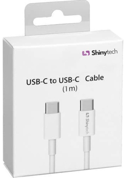 Apple iPhone iPad Uyumlu Usb-C To Usb-C Şarj Kablosu (1m) Beyaz