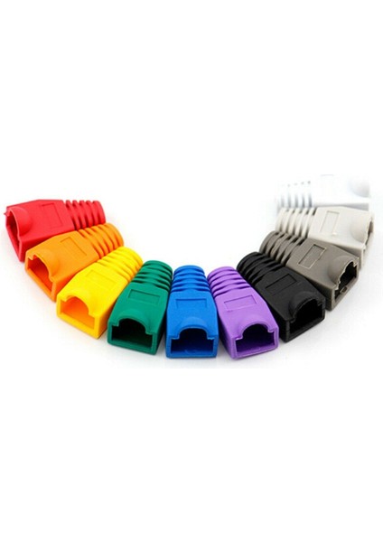 50 Adet Modüler RJ45 Ağ Kablosu Konektörü Fiş Kapağı Kapağı Kristal Kafa Koruyucu Kılıf Ağ Fişi Soket Önyükleme Kapağı (Yurt Dışından)