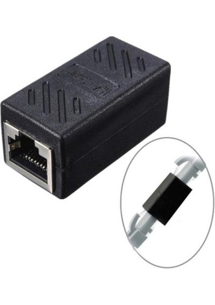 2 Adet Yeni Mini Siyah RJ45 Ağ Çift Geçişli Ağ Adaptörü Lan Taşınabilir Kablo Malzemeleri Genişletici Konnektör Bağlantısı Ethern N1Z5 (Yurt Dışından) modelleri