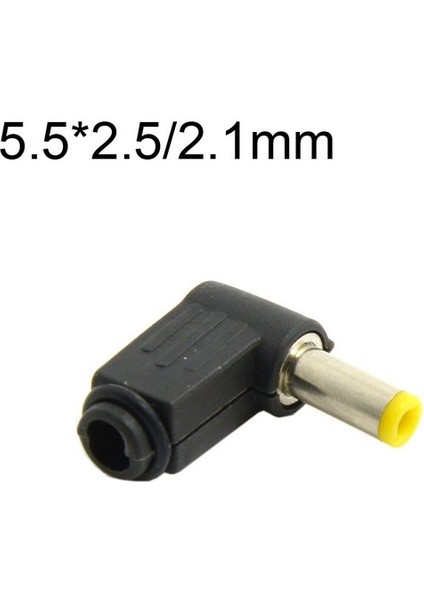 10 Adet 90 Derece Sağ Açılı Dc Güç Erkek Fiş Konnektörü 5.5mm x 2.5mm ve 2.1mm Adaptör Lehimleme Tipi (Yurt Dışından)