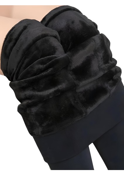Kışlık Içi Peluş Kaliteli Siyah Kadın Tayt fırsatları