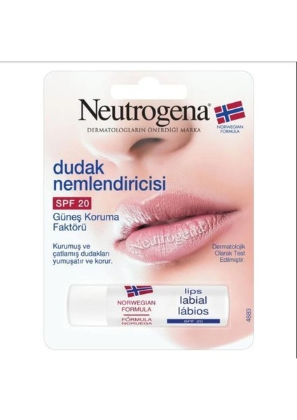 Norveç Formülü SPF 20 Dudak Nemlendiricisi 5 g Kurumuş Dudaklar İçin Etkili Bakım fiyatları