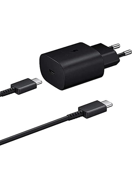 25W Typec Çıkışlı Başlık Adaptör ve Typec To Typec Pd 1m Kablo Hızlı Şarj Seti