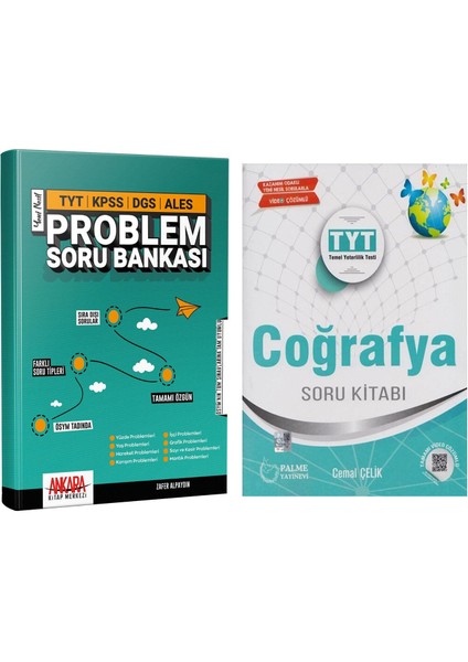 TYT Coğrafya ve Ankara Kitap Merkezi Yayınları Problemler Soru Bankası Seti 2 Kitap