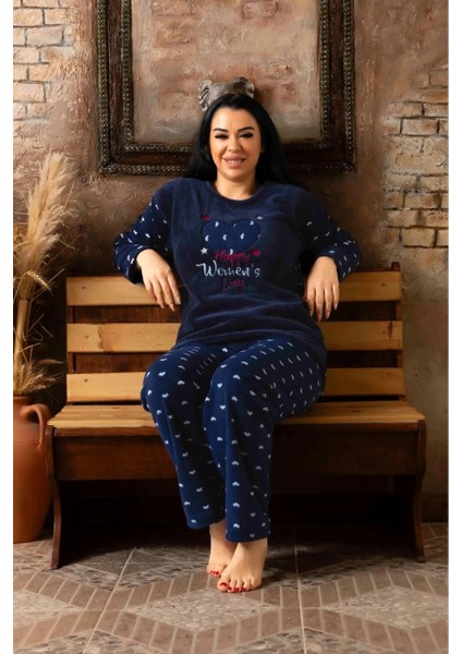 Kadın Büyük Beden Kışlık Welsoft Pijama Takımı K200/585 - 1 Adet