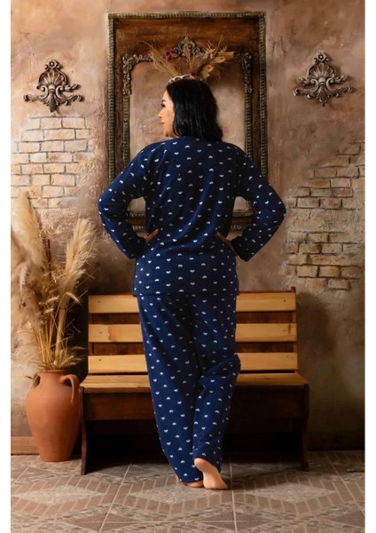 Kadın Büyük Beden Kışlık Welsoft Pijama Takımı K200/585 - 1 Adet modelleri