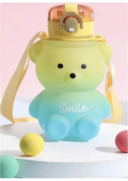 Smile Ayıcıklı Matara 800 ml Su Şişesi