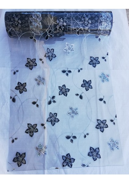 ŞEFFAF DESENLİ 80cm x 110cm GÜLÜN PP MASA ÖRTÜSÜ 1.7mm KALIN PVC KAYMAZ MASA ÖRTÜSÜ