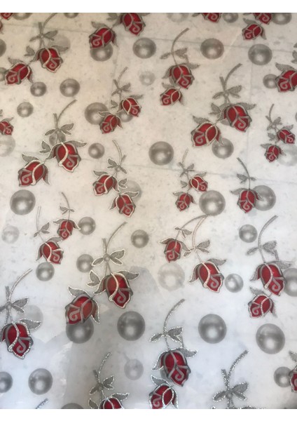 Şeffaf Desenli Masa Örtüsü 80cm X 140cm 1.8mm Pvc Masa Örtüsü Koruyucu