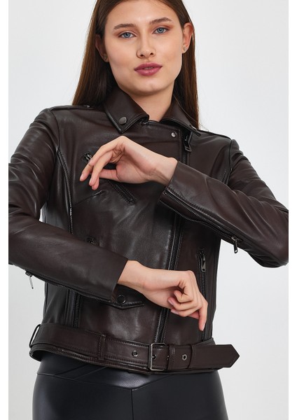 Biker Kadın Deri Ceket indirimleri