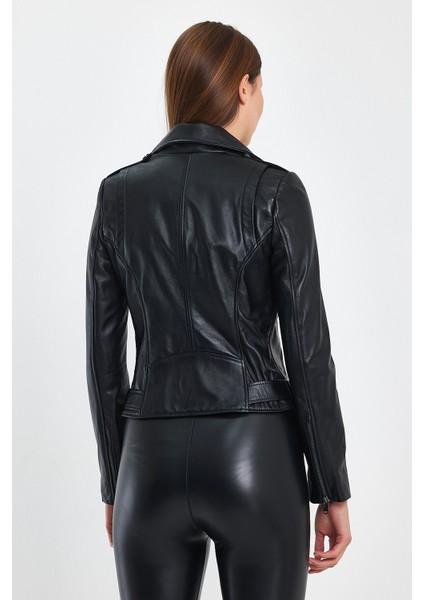Biker Kadın Deri Ceket modelleri