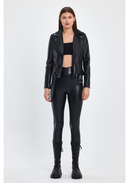 Biker Kadın Deri Ceket indirimleri