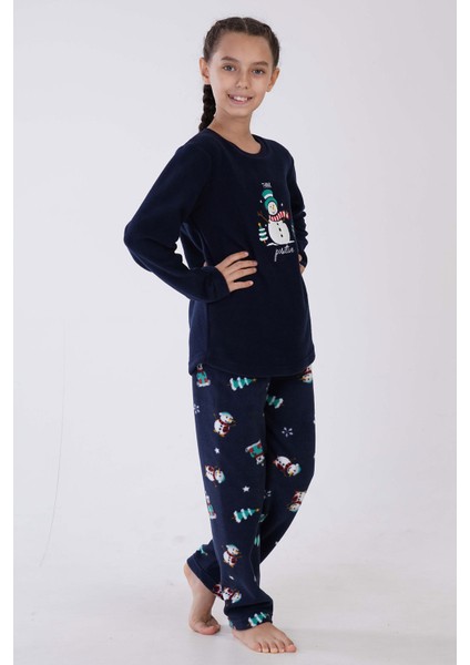 Kız Çocuk Polar Uzun Kol Pijama Takım