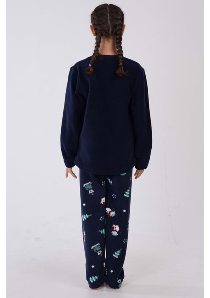 Kız Çocuk Polar Uzun Kol Pijama Takım