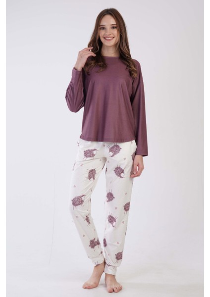 Kadın Mıcrowelsoft Marla Düşük Omuzlu Uzun Kol Pijama Takım fiyatları
