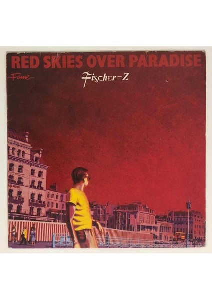 Fischer-Z Red Skies Over Paradise Lp Plak (1984 Orjinal Alman Baskı)