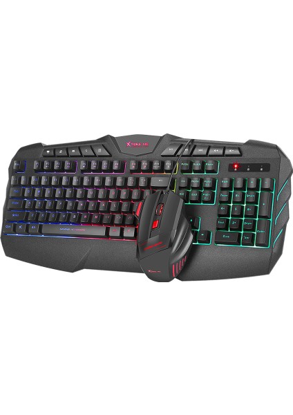 LED Rgb Aydınlatmalı, Harici Ateş Etme Tuşlu, Yüksek Performanslı Oyuncu Seti Gaming Klavye ve Mouse