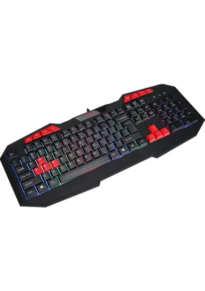 Oyunlar Için Tasarlanmış Renkli LED Rgb Aydınlatmalı Profesyonel Gaming Mouse ve Klavye Oyuncu Seti