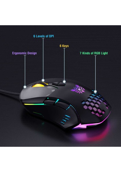 Savaş Alanına Hazır Taktiksel Klavye ve Hızlı Dpı Mouse Rgb LED Gaming Oyuncu Klavye ve Mouse Seti