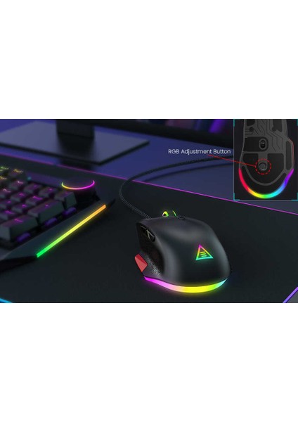 Oyun Deneyimini Yükselten Rgb LED Işıklı Pro Gaming Mouse (16.8 Milyon Renk, 9 Butonlu 12000 Dpı) modelleri