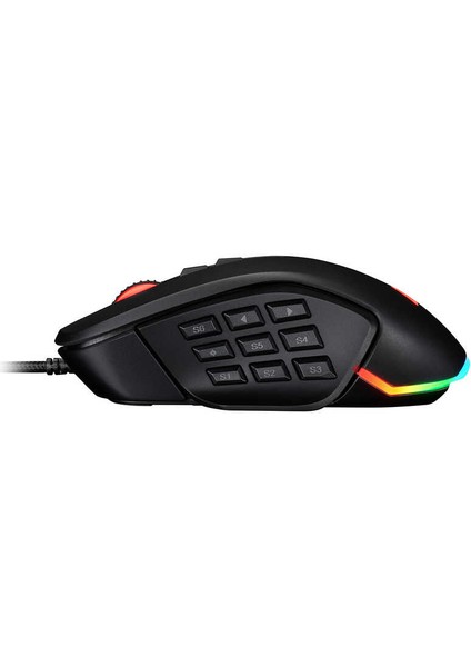 Rgb LED Işıklı 10 Işık Modu ve 8/14 Programlanabilir Makro Tuşlu Kablolu Optik 10000 Dp Oyuncu Mouse