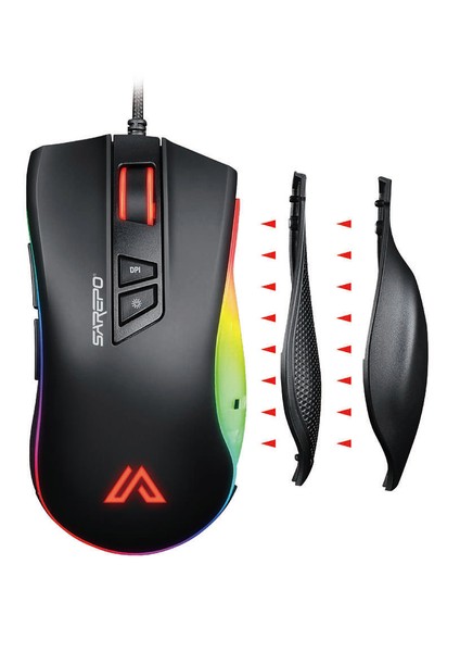 Profesyonel Gaming Oyuncu Mouse (Keskin Nişancı Tuşu, 11 Modlu Rgb LED Işık,programlanabilir Makro)