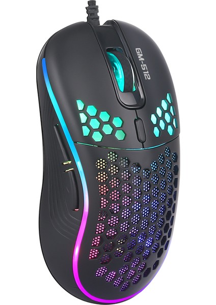 Gaming Oyuncu Mouse, (Rgb Led, 800'DEN 6400'E Ayarlanabilir Dpı, 1.5metre, Programlanabilir 7 Tuşlu)