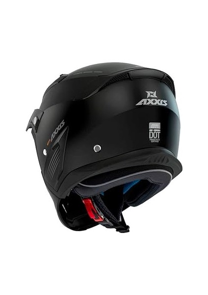 Motorüzgar'dan Axxis Hunter Sv Solıd A1 Matt Black Çift Vizörlü Çene Çıkabilen Model