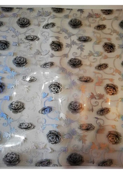 ŞEFAF Masa Örtüsü 120cm X 180cm 1.8mm Pvc Masa Örtüsü Desenli Koruyuc