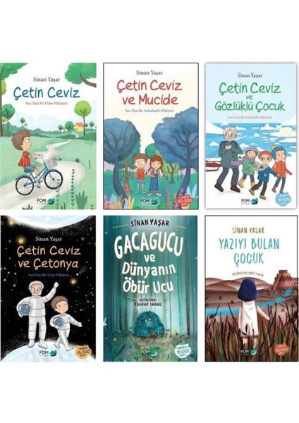 Çetin Ceviz Serisi- Gacagucu - Yazıyı Bulan Çocuk - 6 Kitap Set - Sinan Yaşar