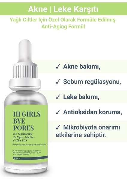 S’he Vec HI GIRLS BYE PORES | Yağlı & Akne Eğilimli Ciltler İçin Özel Olarak Tasarlanmış Formül