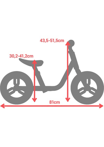 Btwin Çocuk Denge Bisikleti - 10" - Siyah / Bej - Runride 500