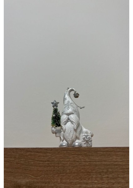 BeyazGri 12 cm Reçine Noel Baba - 3 Yılbaşı Süsü modelleri