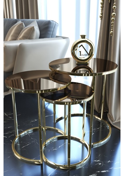 C Zigon Gold Metal Zigon Sehpa Bronz Ayna modelleri