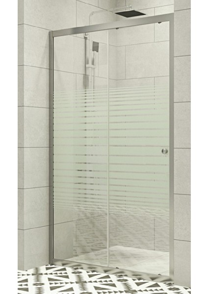 Duşakabin Ön Cephe 4mm Çizgili Cam Yükseklik 180CM fiyatları