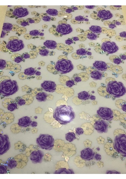 ŞEFFAF DESENLİ 80cm x 190cm MASA ÖRTÜSÜ 1.7mm KALIN PVC KAYMAZ MASA ÖRTÜSÜ