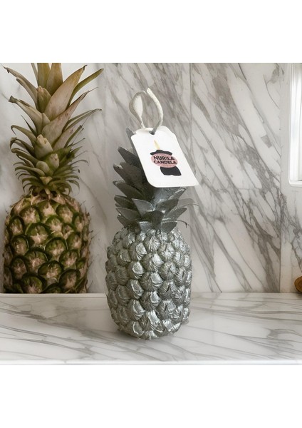 Mum Ananas Büyük Boy Uzunluk 20CM*10CM Ebat Dekor Doğal Mum