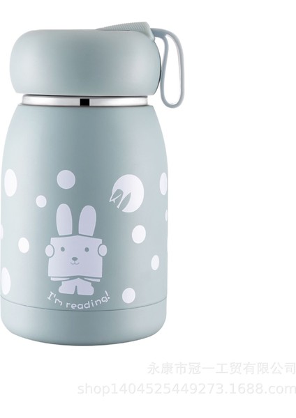 Mavi 304 Çelik 320 ml Bebek Mama Saklama Termosu Mug CIN493MV