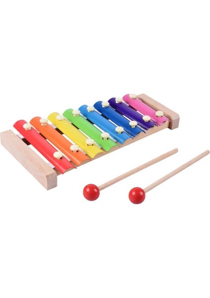 Wooden Toys Doğal Ahşap Eğitici Oyuncak 8 Nota 8 Ton 8 Tuşlu Ksilofon HMH-024