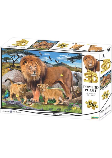 - Aslan Ailesi 500 Parça Yetişkin Puzzle 10161